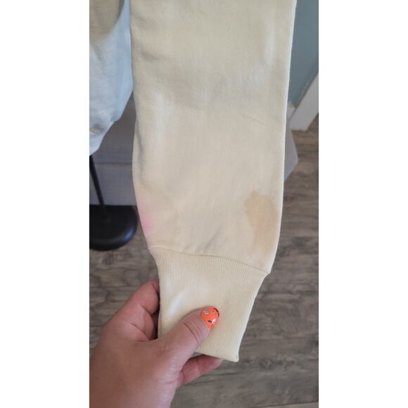 Vtg TSI USA Harvard University Crewneck Sweater– Size L – Cream/Ivory – Stained - Picture 7 of 7